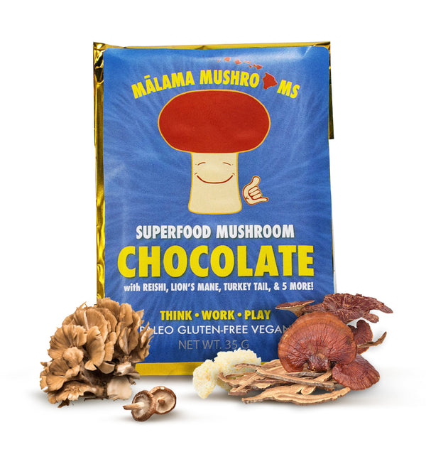 Malama Mushroom Chocolate Bar (Vegan) 5-Pack
